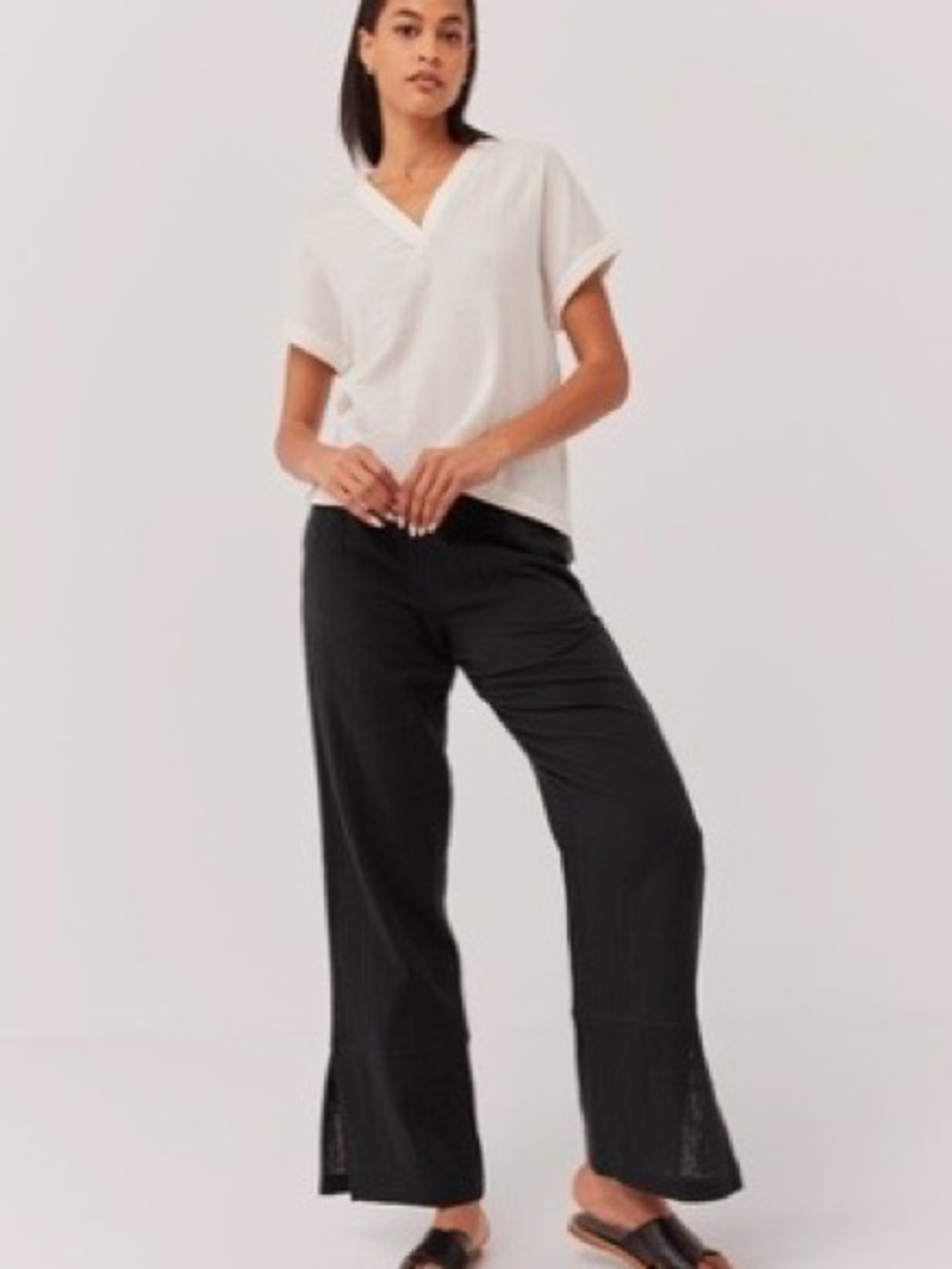 NWOT Pact Black The Coastal Daily Pant Full Length Medium